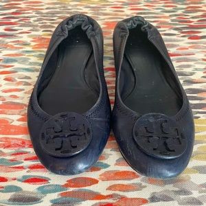 Tory Burch navy Minnie flats